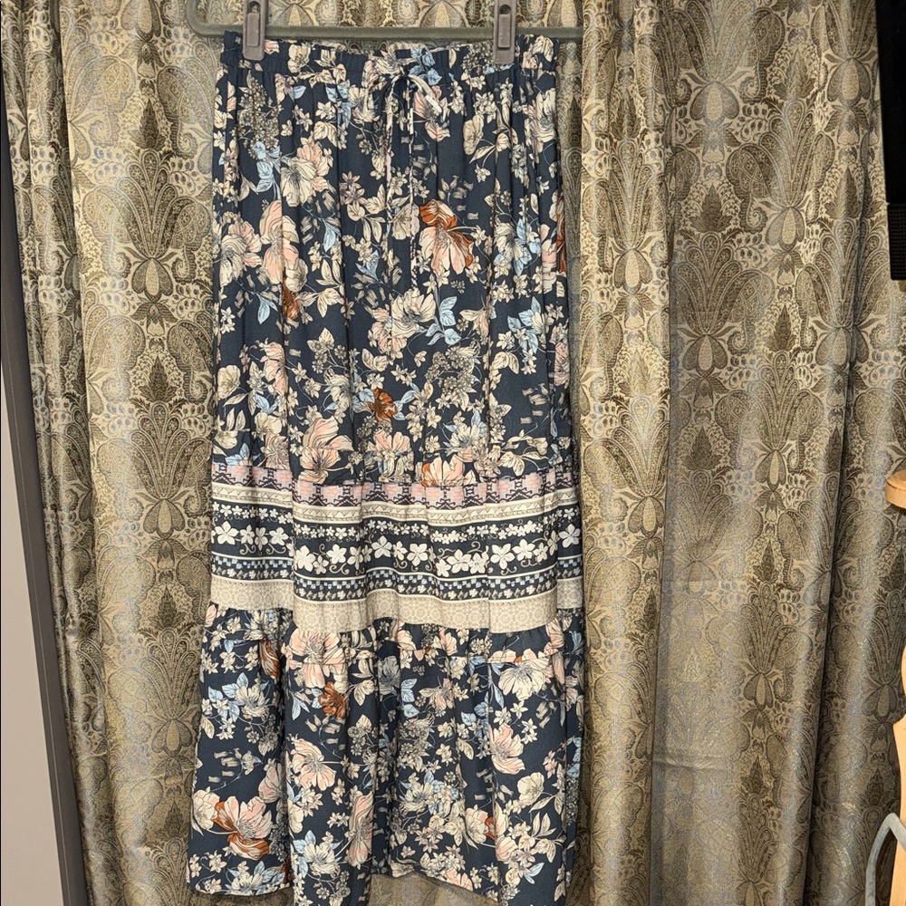 Floral Print Maxi Skirt